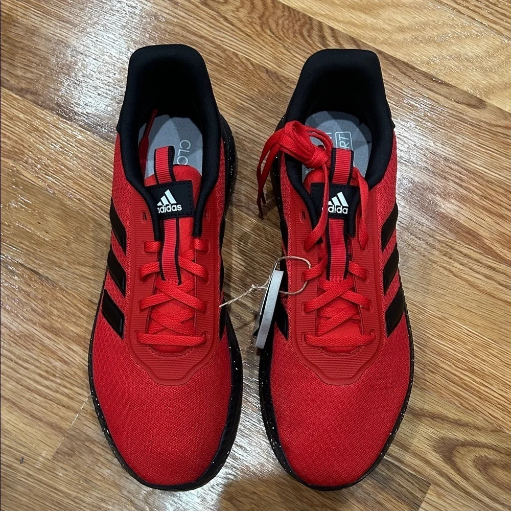 Adidas Bold Red and Black Athletic running Shoes sneakers 7.5 men’s / 9 women’s